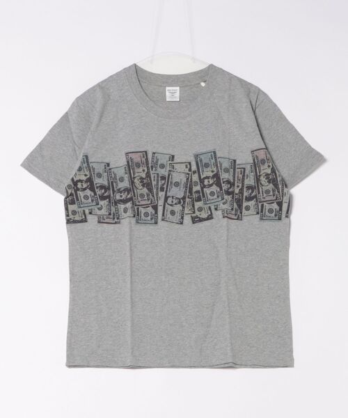 HOUSTON(ヒューストン)の「【HOUSTON】PRINT TEE ($)(Tシャツ/カットソー・メンズ・ホワイト/ブラック/グレー/オリーブ・MEDIUM/X-LARGE/LARGE)」の3枚目の写真
