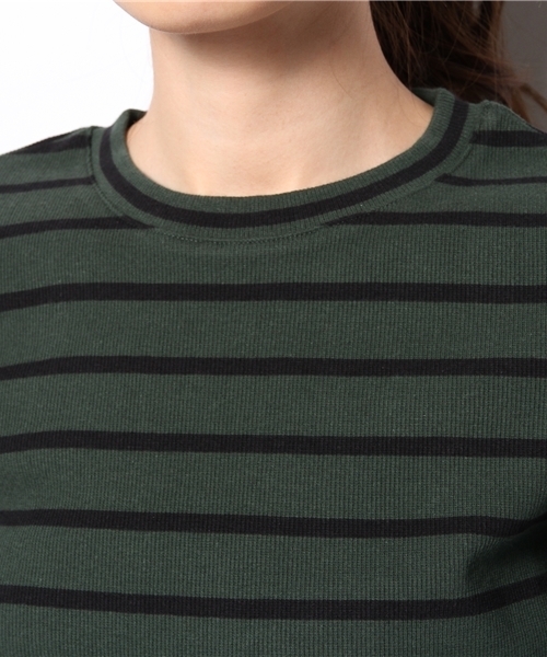 Chico（チコ）の「リブボーダークルーネックT（Tシャツ/カットソー・レディース・オフホワイト/グリーン/レッド・FREE）」の7枚目の写真