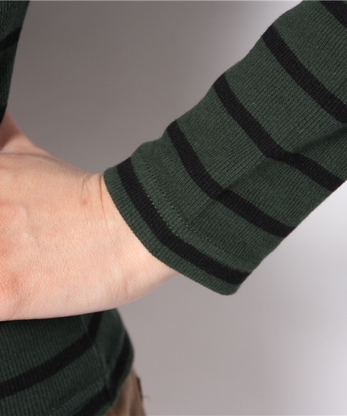 Chico（チコ）の「リブボーダークルーネックT（Tシャツ/カットソー・レディース・オフホワイト/グリーン/レッド・FREE）」の6枚目の写真