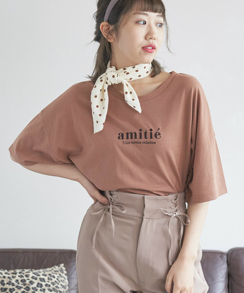 OLIVE des OLIVE（オリーブデオリーブ）の「アソートTシャツPart3（Tシャツ/カットソー・レディース・スミクロ/アイボリー/ダークブラウン/ライトブラウン・FREE）」の4枚目の写真