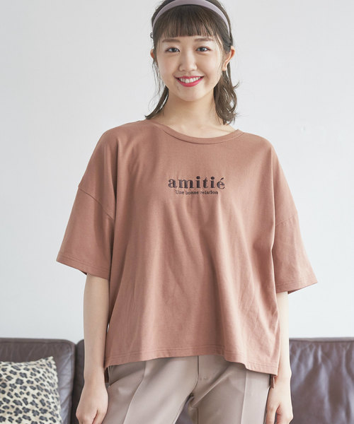 OLIVE des OLIVE（オリーブデオリーブ）の「アソートTシャツPart3（Tシャツ/カットソー・レディース・スミクロ/アイボリー/ダークブラウン/ライトブラウン・FREE）」の7枚目の写真