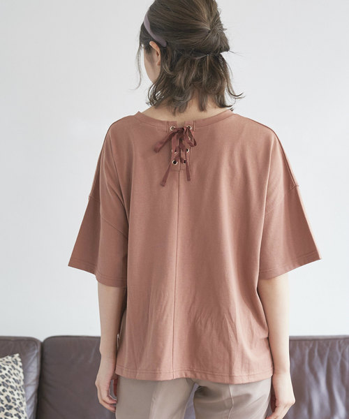 OLIVE des OLIVE（オリーブデオリーブ）の「アソートTシャツPart3（Tシャツ/カットソー・レディース・スミクロ/アイボリー/ダークブラウン/ライトブラウン・FREE）」の9枚目の写真