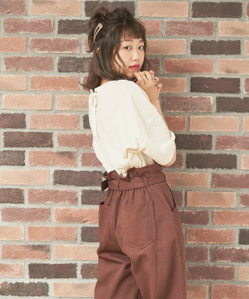 OLIVE des OLIVE（オリーブデオリーブ）の「アソートTシャツPart3（Tシャツ/カットソー・レディース・スミクロ/アイボリー/ダークブラウン/ライトブラウン・FREE）」の16枚目の写真