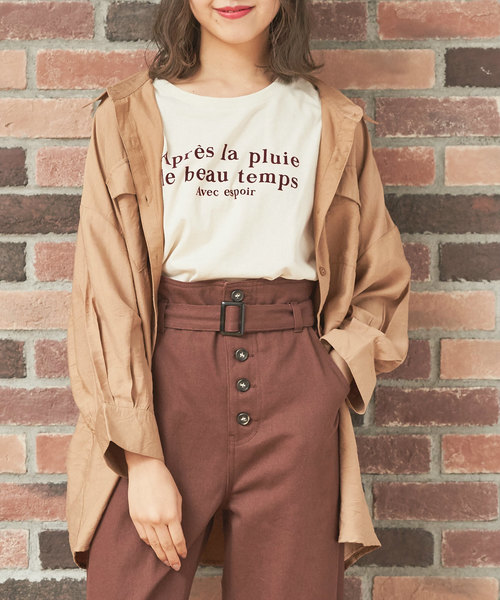 OLIVE des OLIVE（オリーブデオリーブ）の「アソートTシャツPart3（Tシャツ/カットソー・レディース・スミクロ/アイボリー/ダークブラウン/ライトブラウン・FREE）」の17枚目の写真