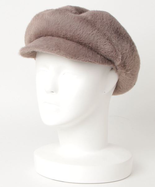 brimp（ブリンプ）の「【brimp/ ブリンプ】 フェイクミンクファーキャスケット（キャスケット・レディース・ブラック/グレー/モカ・FREE）」の3枚目の写真