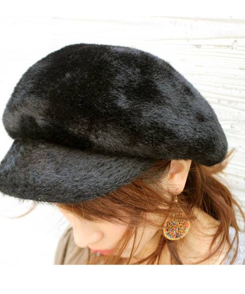 brimp（ブリンプ）の「【brimp/ ブリンプ】 フェイクミンクファーキャスケット（キャスケット・レディース・ブラック/グレー/モカ・FREE）」の7枚目の写真
