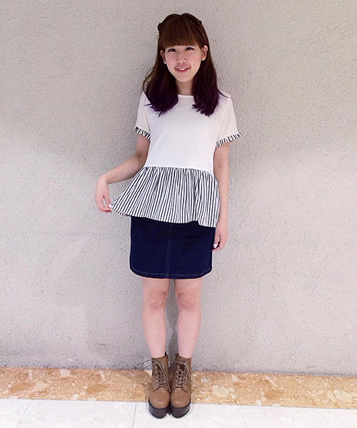 one after another NICE CLAUP（ワンアフターアナザーナイスクラップ）の「【ナイスクラップ】タイトスカート（スカート・レディース・カーキ/オフホワイト/ワンウォッシュ・FREE）」の11枚目の写真