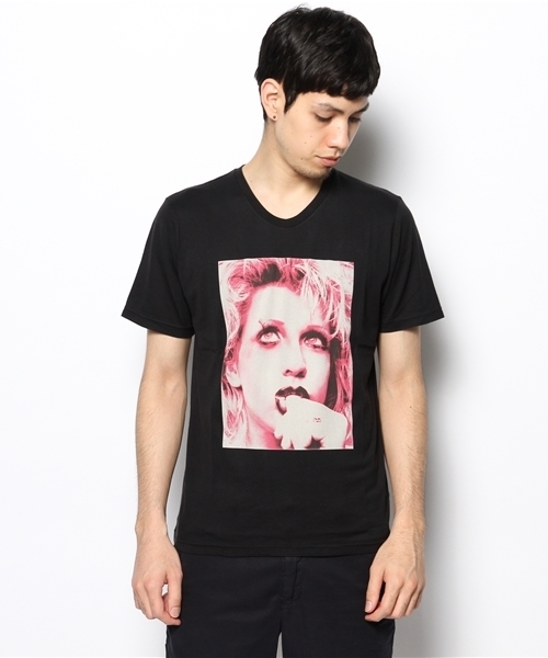 HYSTERIC GLAMOUR(ヒステリックグラマー)の「CL/CHERRY LOVE pt UネックT-SH(Tシャツ/カットソー・メンズ・ホワイト/ブルー/ブラック・SMALL/MEDIUM/LARGE)」の10枚目の写真