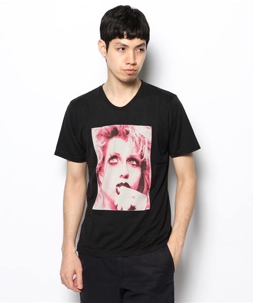 HYSTERIC GLAMOUR(ヒステリックグラマー)の「CL/CHERRY LOVE pt UネックT-SH(Tシャツ/カットソー・メンズ・ホワイト/ブルー/ブラック・SMALL/MEDIUM/LARGE)」の14枚目の写真