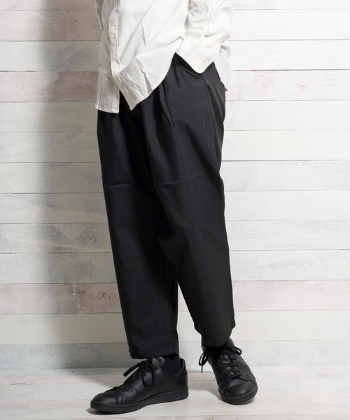 ARCHIVER(アーカイバ)の「【Bl】ワイドルーズシルエットスラックス(スラックス・メンズ・チャコールグレー/ブラック・SMALL/MEDIUM/LARGE/X-LARGE)」の2枚目の写真