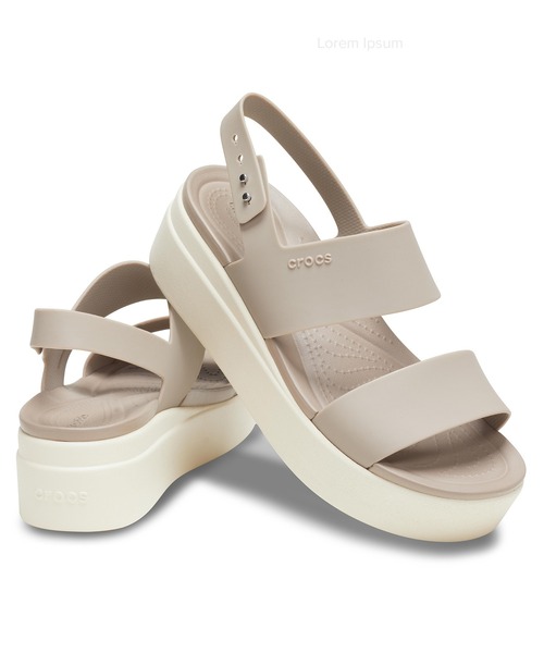 crocs（クロックス）の「クロックス crocs クロックス ブルックリン ロウ ウェッジ ウィメンcrocs brooklyn low wedge w（サンダル・レディース・ブラック/ベージュ/ネイビー/アニマル/ブラック×ブラック/レッド系その他/レッド/ホワイト/アーミー/ブラウン・22cm/23cm/24cm/25cm/21cm）」の22枚目の写真