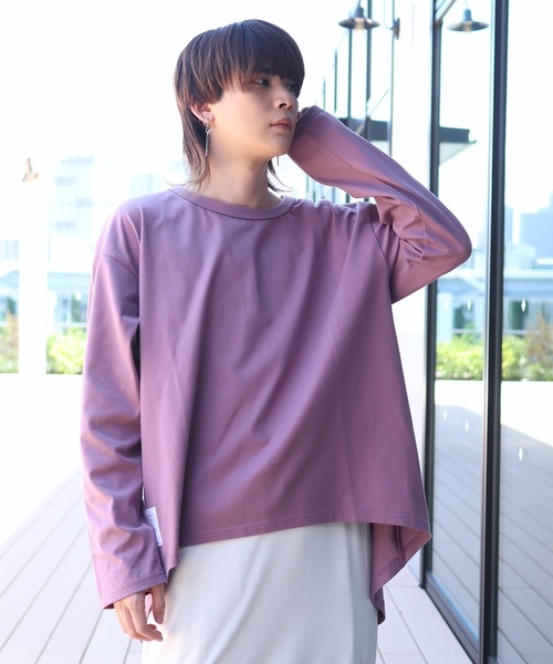 rovtski（ロフトスキー）の「【ビッグシルエット】CLASSIC ROV 30/2ROUND LST FOR LAYER/ラウンド レイヤードロンTEE（Tシャツ/カットソー・メンズ・ブラック/ホワイト/ライトグレー/グレイッシュブルー/ローズ・FREE）」の5枚目の写真
