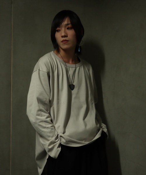 rovtski（ロフトスキー）の「【ビッグシルエット】CLASSIC ROV 30/2ROUND LST FOR LAYER/ラウンド レイヤードロンTEE（Tシャツ/カットソー・メンズ・ブラック/ホワイト/ライトグレー/グレイッシュブルー/ローズ・FREE）」の19枚目の写真