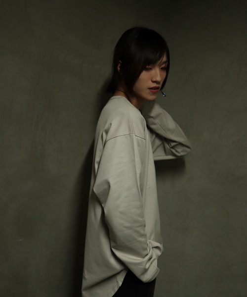 rovtski（ロフトスキー）の「【ビッグシルエット】CLASSIC ROV 30/2ROUND LST FOR LAYER/ラウンド レイヤードロンTEE（Tシャツ/カットソー・メンズ・ブラック/ホワイト/ライトグレー/グレイッシュブルー/ローズ・FREE）」の20枚目の写真