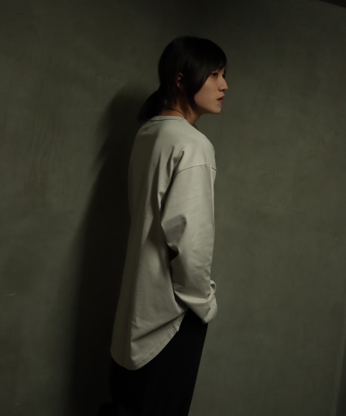 rovtski（ロフトスキー）の「【ビッグシルエット】CLASSIC ROV 30/2ROUND LST FOR LAYER/ラウンド レイヤードロンTEE（Tシャツ/カットソー・メンズ・ブラック/ホワイト/ライトグレー/グレイッシュブルー/ローズ・FREE）」の21枚目の写真