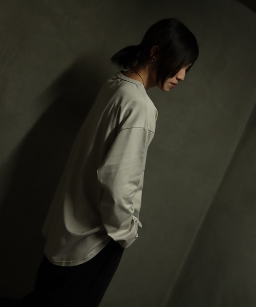 rovtski（ロフトスキー）の「【ビッグシルエット】CLASSIC ROV 30/2ROUND LST FOR LAYER/ラウンド レイヤードロンTEE（Tシャツ/カットソー・メンズ・ブラック/ホワイト/ライトグレー/グレイッシュブルー/ローズ・FREE）」の14枚目の写真