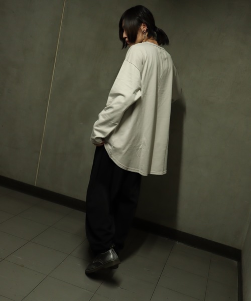 rovtski（ロフトスキー）の「【ビッグシルエット】CLASSIC ROV 30/2ROUND LST FOR LAYER/ラウンド レイヤードロンTEE（Tシャツ/カットソー・メンズ・ブラック/ホワイト/ライトグレー/グレイッシュブルー/ローズ・FREE）」の12枚目の写真