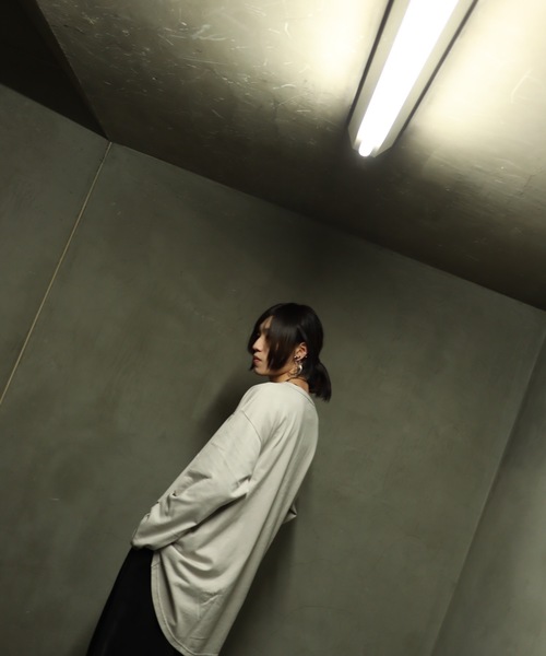 rovtski（ロフトスキー）の「【ビッグシルエット】CLASSIC ROV 30/2ROUND LST FOR LAYER/ラウンド レイヤードロンTEE（Tシャツ/カットソー・メンズ・ブラック/ホワイト/ライトグレー/グレイッシュブルー/ローズ・FREE）」の11枚目の写真