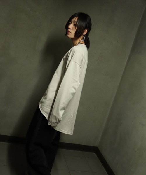 rovtski（ロフトスキー）の「【ビッグシルエット】CLASSIC ROV 30/2ROUND LST FOR LAYER/ラウンド レイヤードロンTEE（Tシャツ/カットソー・メンズ・ブラック/ホワイト/ライトグレー/グレイッシュブルー/ローズ・FREE）」の10枚目の写真