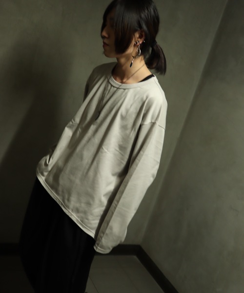 rovtski（ロフトスキー）の「【ビッグシルエット】CLASSIC ROV 30/2ROUND LST FOR LAYER/ラウンド レイヤードロンTEE（Tシャツ/カットソー・メンズ・ブラック/ホワイト/ライトグレー/グレイッシュブルー/ローズ・FREE）」の9枚目の写真