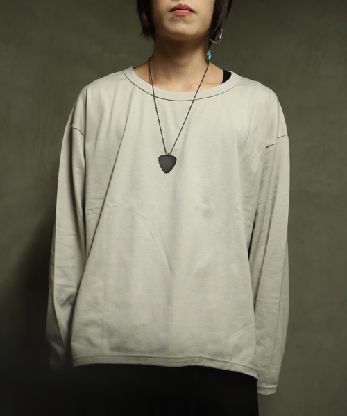 rovtski（ロフトスキー）の「【ビッグシルエット】CLASSIC ROV 30/2ROUND LST FOR LAYER/ラウンド レイヤードロンTEE（Tシャツ/カットソー・メンズ・ブラック/ホワイト/ライトグレー/グレイッシュブルー/ローズ・FREE）」の8枚目の写真