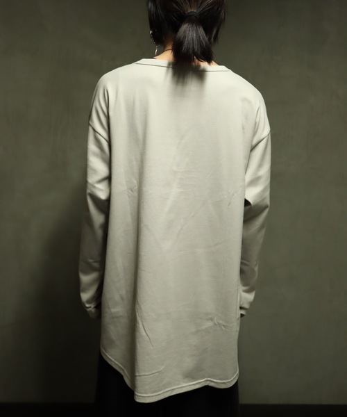 rovtski（ロフトスキー）の「【ビッグシルエット】CLASSIC ROV 30/2ROUND LST FOR LAYER/ラウンド レイヤードロンTEE（Tシャツ/カットソー・メンズ・ブラック/ホワイト/ライトグレー/グレイッシュブルー/ローズ・FREE）」の6枚目の写真