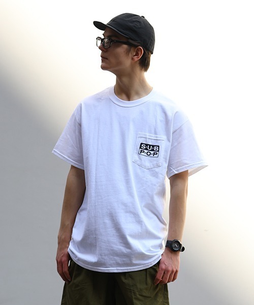 SUB POP(サブポップ)の「S/S TEE "RECORD HANDS"/ ショートスリーブ T "レコード ハンズ”(Tシャツ/カットソー・メンズ・ホワイト・LARGE/SMALL/MEDIUM/X-LARGE)」の3枚目の写真