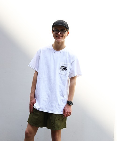 SUB POP(サブポップ)の「S/S TEE "RECORD HANDS"/ ショートスリーブ T "レコード ハンズ”(Tシャツ/カットソー・メンズ・ホワイト・LARGE/SMALL/MEDIUM/X-LARGE)」の5枚目の写真