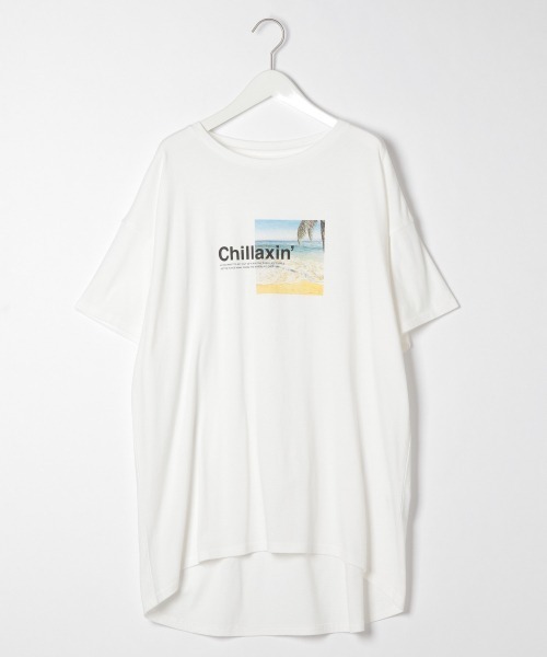 BAYFLOW(ベイフロー)の「フォトプリントBIG TEE(Tシャツ/カットソー・レディース・ベージュ/ブラウン/オフホワイト・FREE)」の18枚目の写真