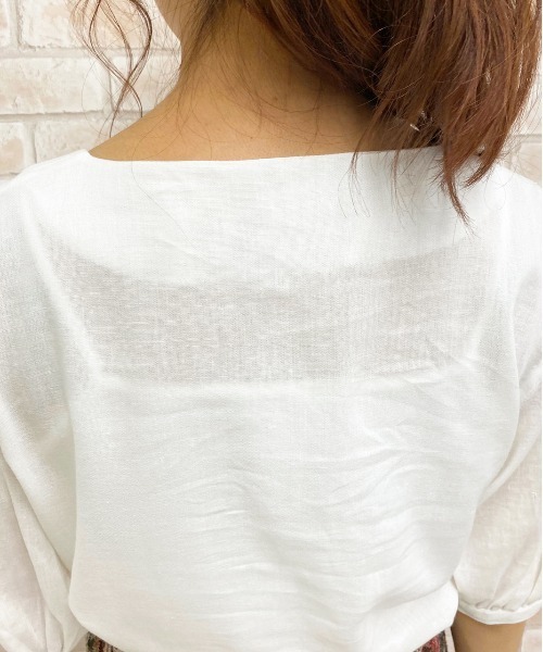 apres jour(アプレジュール)の「リネンクロスイロイロボタンブラウス【ZOZOTOWN限定アイテム】(シャツ/ブラウス・レディース・ライトブルー/ブラック/ベージュ/オフホワイト/ラベンダー/ミント・フリー)」の14枚目の写真