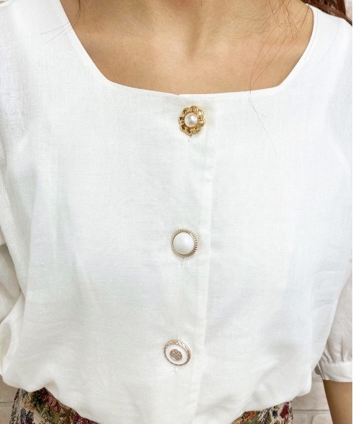 apres jour(アプレジュール)の「リネンクロスイロイロボタンブラウス【ZOZOTOWN限定アイテム】(シャツ/ブラウス・レディース・ライトブルー/ブラック/ベージュ/オフホワイト/ラベンダー/ミント・フリー)」の13枚目の写真