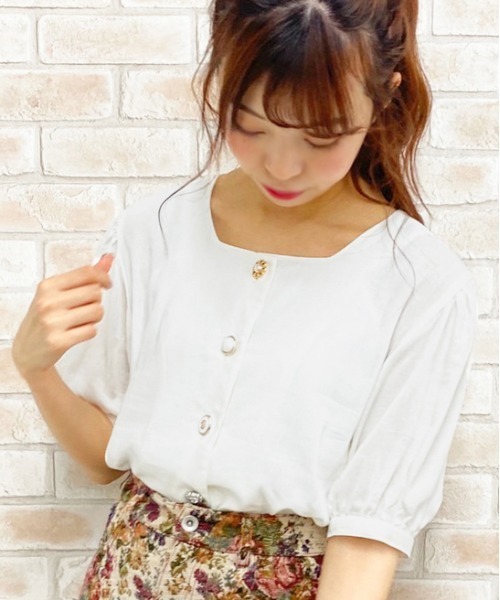 apres jour(アプレジュール)の「リネンクロスイロイロボタンブラウス【ZOZOTOWN限定アイテム】(シャツ/ブラウス・レディース・ライトブルー/ブラック/ベージュ/オフホワイト/ラベンダー/ミント・フリー)」の9枚目の写真