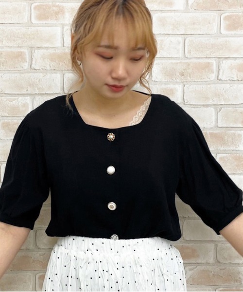 apres jour(アプレジュール)の「リネンクロスイロイロボタンブラウス【ZOZOTOWN限定アイテム】(シャツ/ブラウス・レディース・ライトブルー/ブラック/ベージュ/オフホワイト/ラベンダー/ミント・フリー)」の16枚目の写真