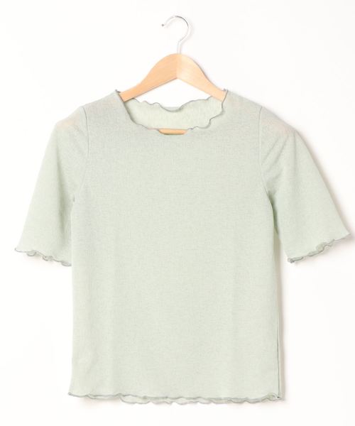 FUN.TRINITY(ファン トリニティー)の「メロウシースルートップス(Tシャツ/カットソー・レディース・オフホワイト/ブラック/テラコッタ/ミント・M)」の8枚目の写真