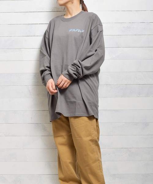 FUN/FOR/FICTION(ファンフォーフィクション)の「《FUN FOR FICTION》THE FICTION LS T(Tシャツ/カットソー・レディース・ナチュラル/チャコールグレー・FREE)」の11枚目の写真
