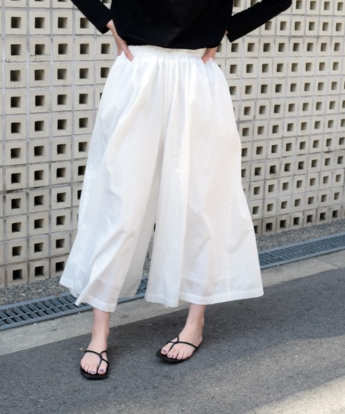Marient（マリエント）の「ギャザーワイドスカートPT/スカーチョ（その他パンツ・レディース・ホワイト/ベージュ/ブルー・FREE）」の17枚目の写真