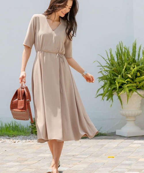 Sd Office リボンポイントカシュクールワンピース ワンピース Style Deli スタイルデリ のファッション通販 Zozotown