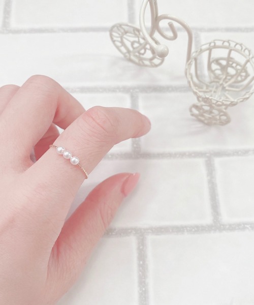 Mignonjour パール3連リング リング Mignonjour ミニョンジュール のファッション通販 Zozotown