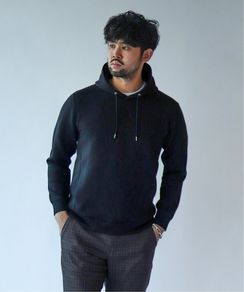 EDIFICE（エディフィス）の「ライトダンボールパーカー（パーカー・メンズ・ブラック/チャコールグレー/ホワイト×ホワイト/ベージュ系その他/ライトグリーン/ライトイエロー・SMALL/MEDIUM/LARGE/X-LARGE）」の3枚目の写真