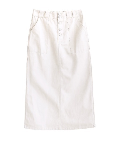 e-zakkamania stores（イーザッカマニアストアーズ）の「コットンツイル ペンシルスカート（スカート・レディース・カーキ/ベージュ/ブラック/オフホワイト・L/M）」の15枚目の写真