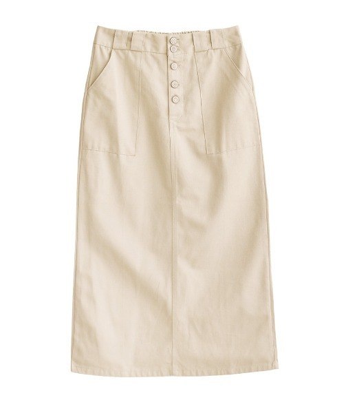 e-zakkamania stores（イーザッカマニアストアーズ）の「コットンツイル ペンシルスカート（スカート・レディース・カーキ/ベージュ/ブラック/オフホワイト・L/M）」の17枚目の写真