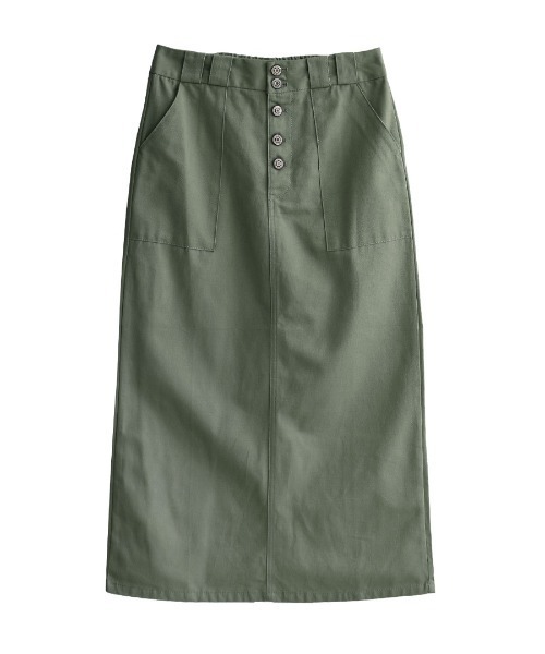 e-zakkamania stores（イーザッカマニアストアーズ）の「コットンツイル ペンシルスカート（スカート・レディース・カーキ/ベージュ/ブラック/オフホワイト・L/M）」の18枚目の写真