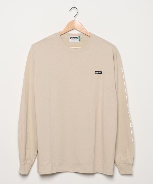 DOUBLE STEAL（ダブルスティール）の「ARM LOGO  長袖 Tシャツ（Tシャツ/カットソー・メンズ・ブラック/パープル/ダークグリーン/ホワイト/ベージュ・MEDIUM/X-LARGE/LARGE）」の4枚目の写真