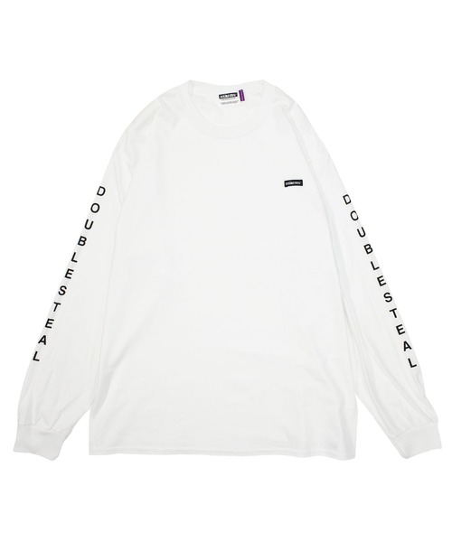DOUBLE STEAL（ダブルスティール）の「ARM LOGO  長袖 Tシャツ（Tシャツ/カットソー・メンズ・ブラック/パープル/ダークグリーン/ホワイト/ベージュ・MEDIUM/X-LARGE/LARGE）」の2枚目の写真