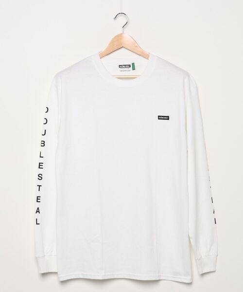 DOUBLE STEAL（ダブルスティール）の「ARM LOGO  長袖 Tシャツ（Tシャツ/カットソー・メンズ・ブラック/パープル/ダークグリーン/ホワイト/ベージュ・MEDIUM/X-LARGE/LARGE）」の7枚目の写真