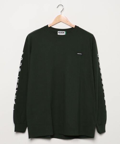 DOUBLE STEAL（ダブルスティール）の「ARM LOGO  長袖 Tシャツ（Tシャツ/カットソー・メンズ・ブラック/パープル/ダークグリーン/ホワイト/ベージュ・MEDIUM/X-LARGE/LARGE）」の9枚目の写真