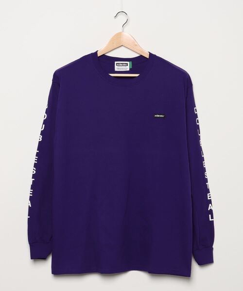 DOUBLE STEAL（ダブルスティール）の「ARM LOGO  長袖 Tシャツ（Tシャツ/カットソー・メンズ・ブラック/パープル/ダークグリーン/ホワイト/ベージュ・MEDIUM/X-LARGE/LARGE）」の10枚目の写真