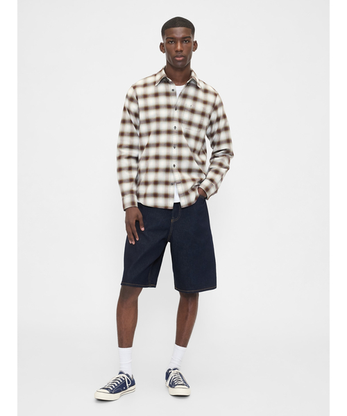 GAP(ギャップ)の「オックスフォードチェックシャツ(シャツ/ブラウス・メンズ・ブラウン/ブルー/ブラウン系その他・XS/S/M/L/XL)」の18枚目の写真