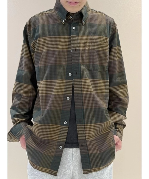 GAP(ギャップ)の「オックスフォードチェックシャツ(シャツ/ブラウス・メンズ・ブラウン/ブルー/ブラウン系その他・XS/S/M/L/XL)」の2枚目の写真