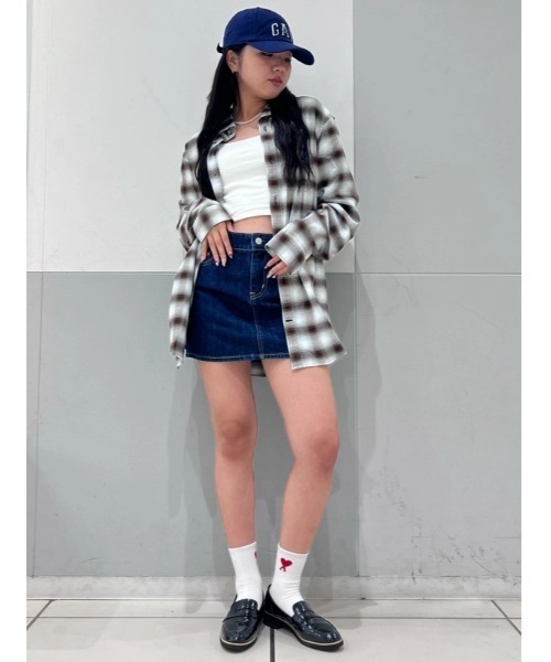 GAP(ギャップ)の「オックスフォードチェックシャツ(シャツ/ブラウス・メンズ・ブラウン/ブルー/ブラウン系その他・XS/S/M/L/XL)」の11枚目の写真